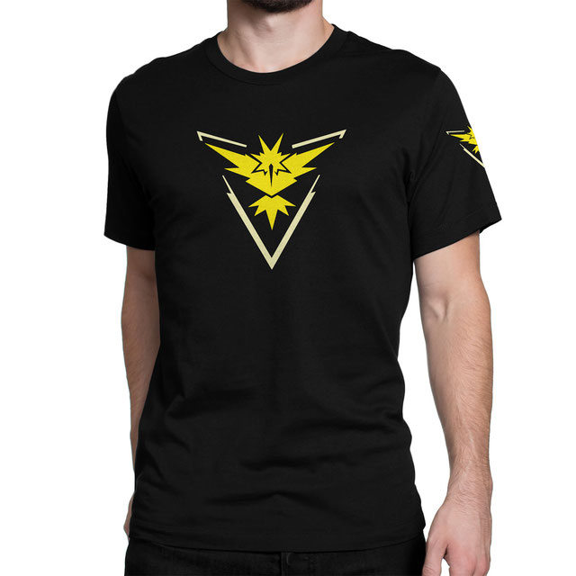 Officielles Pokémon Go Team Intuition (Gelb) T-Shirt (Zapdos) - www.pokegehilfe.de