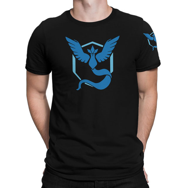 Officielles Pokémon Go Team Weisheit (Blau) T-Shirt (Arktos) - www.pokegehilfe.de